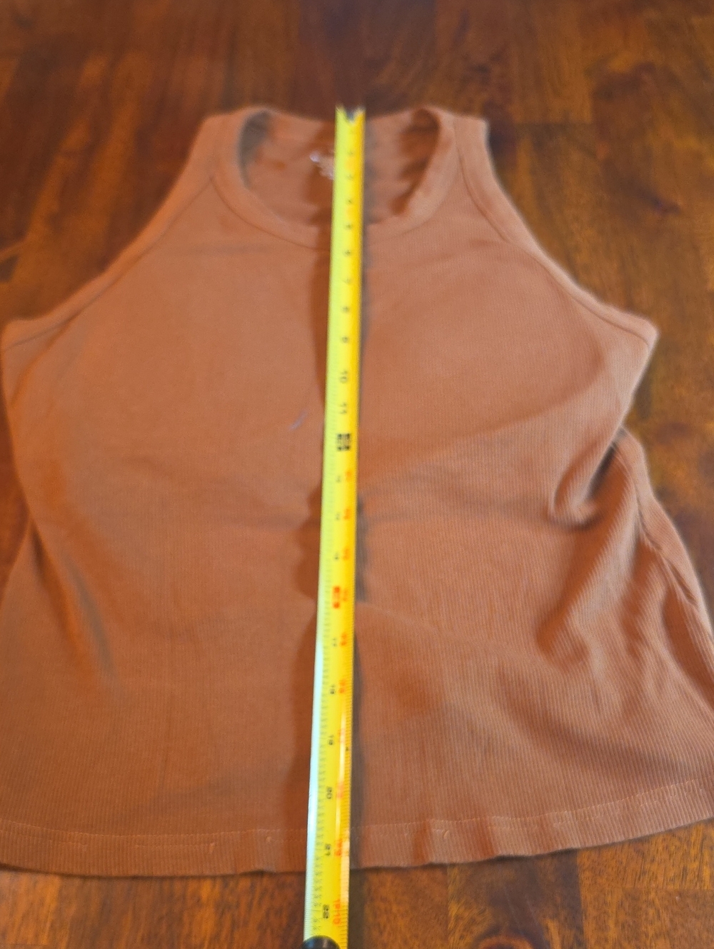 Chicme Ribbed Built In Bra Womens Tank Top Brown Size XL GUC - Picture 8 of 8
